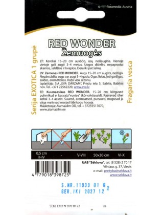 Fraisier des bois 'Red Wonder' 0,1 g