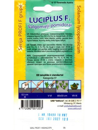 Pomidorai valgomieji 'Luciplus' H, 10 sėklų