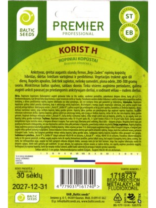 Kohlrabi 'Korist' H, 30 Samen