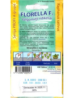 Ridikėliai 'Florella' F1, 200 sėklų