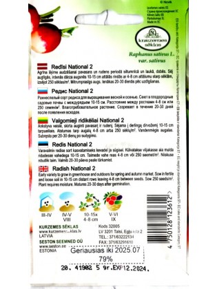 Radish 'National 2' 5 g